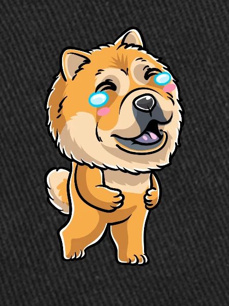 Émoticône de chien Chow chow