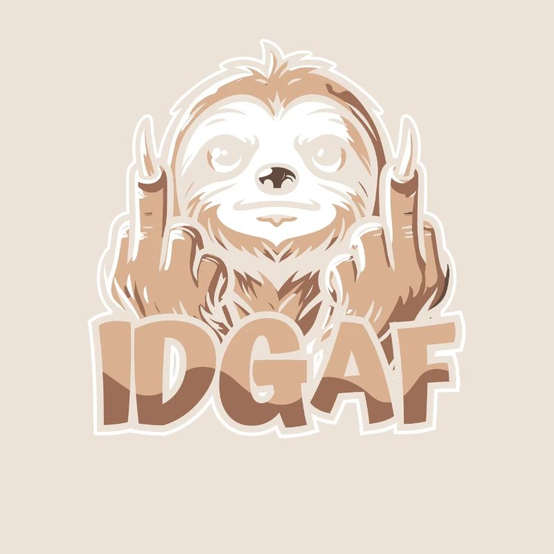 Sloth I don't give a Idgaf
