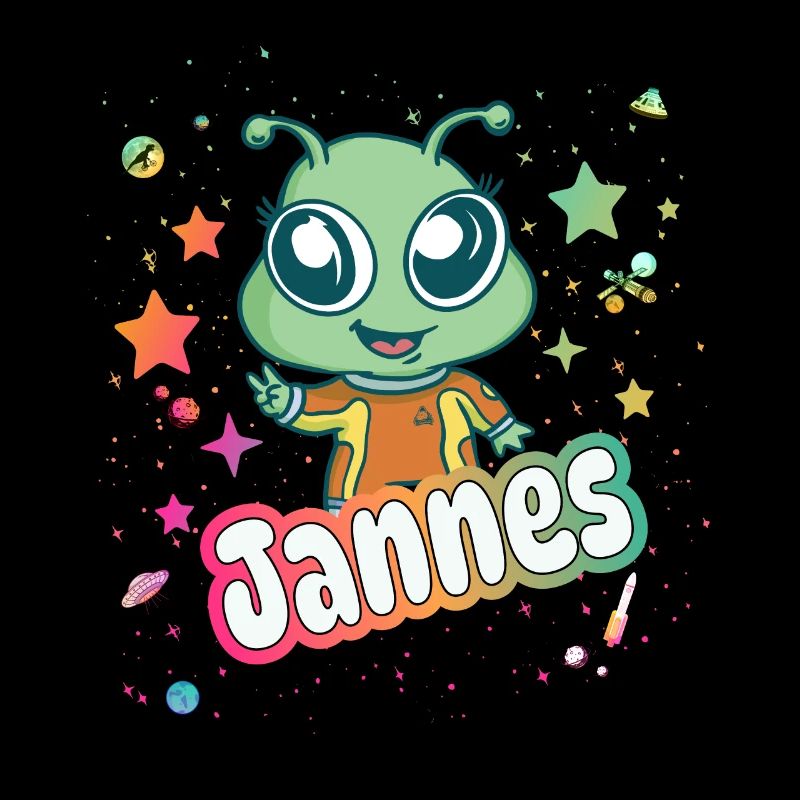 JANNES - Beau nom de garçon avec un extraterrestre mignon
