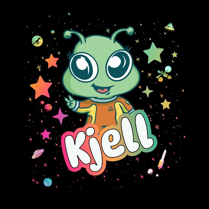 KJELL - Schöner Junge Name mit süßem Alien