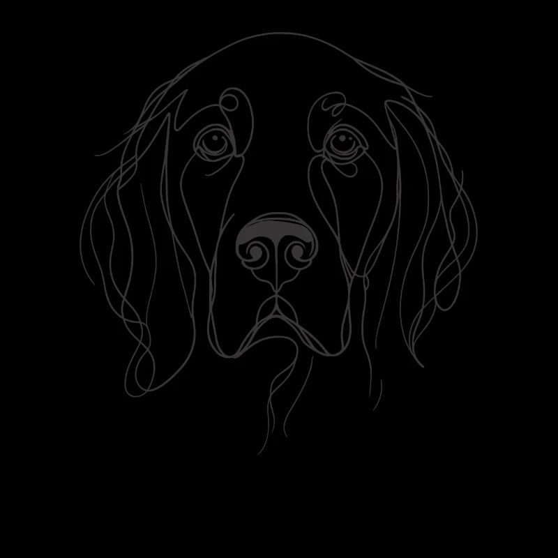 Line Art Setter Setters Anglais