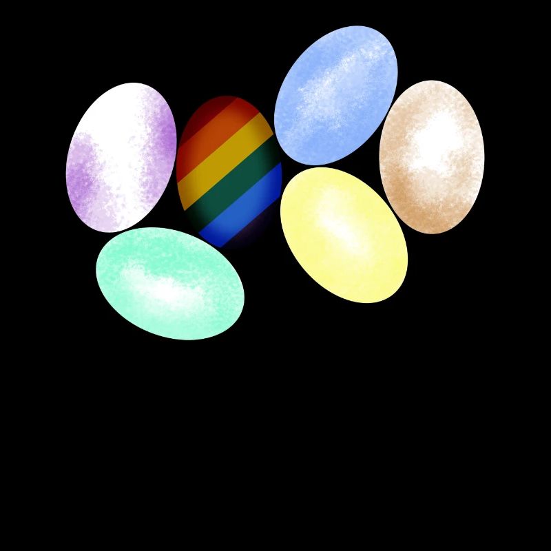 Oeufs de poule LGBT Drapeau arc-en-ciel lesbien