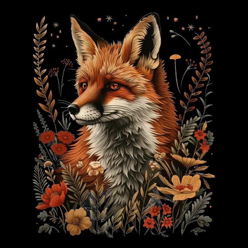Nature Floral Fox
