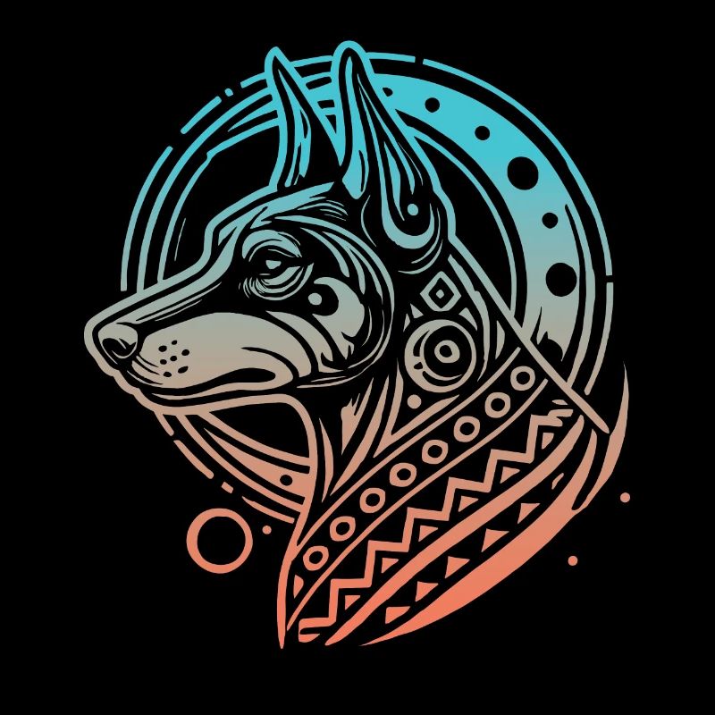 Doberman Tribal Moon Phases