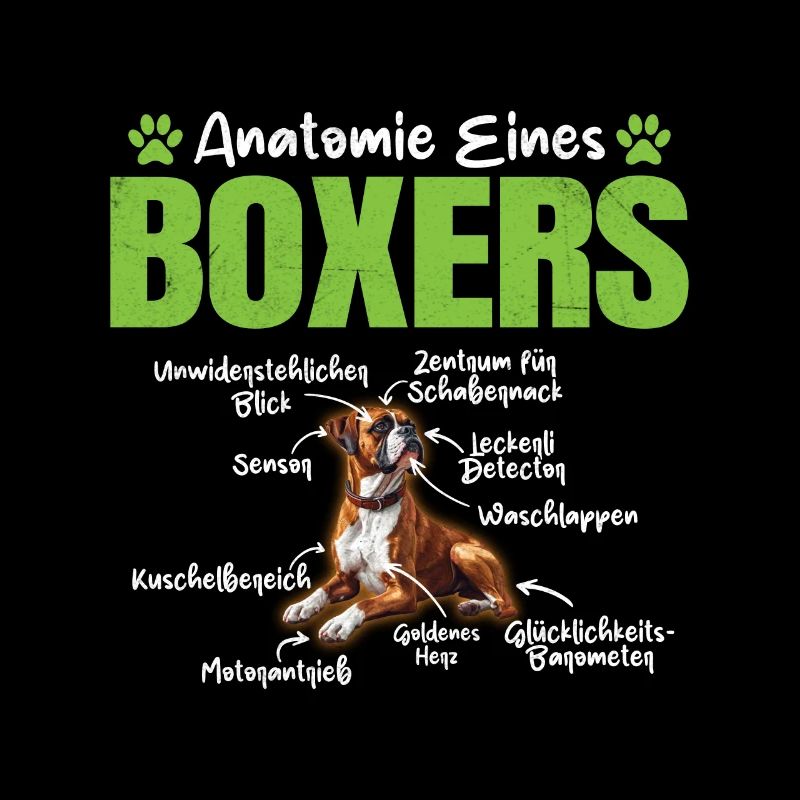 ANATOMIE EINES BOXERS Lustiges Deutscher Boxer