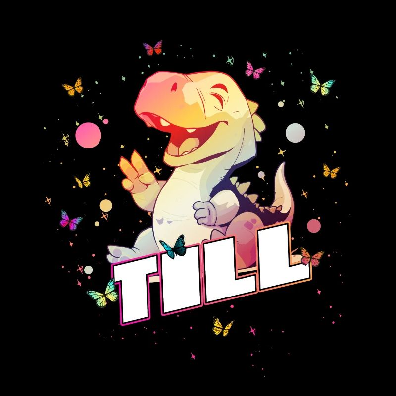 TILL - Beau nom de garçon avec mignon DINO T-REX
