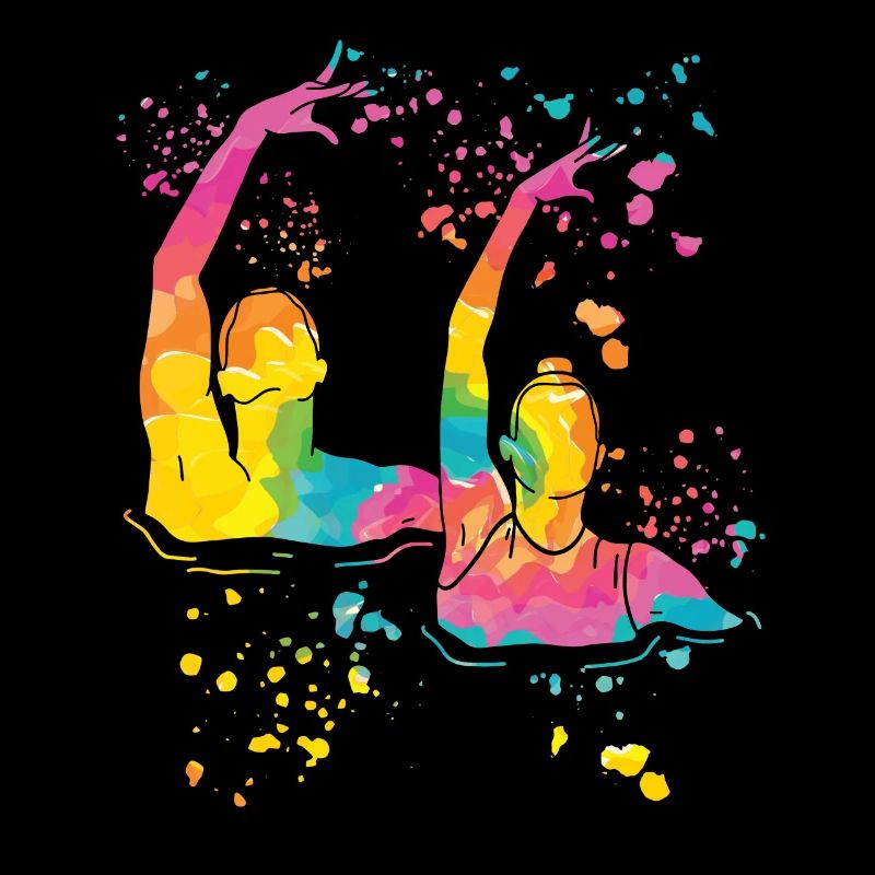 Artistic Swim Team Synchronized Swimming