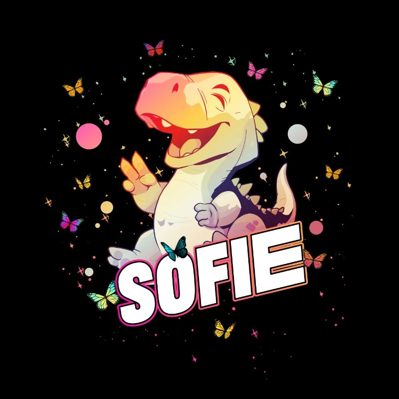 SOFIE - Schöner MÄDCHEN Name mit süßem DINO T-REX