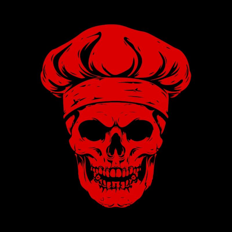 Cook Skull Skeleton Chef