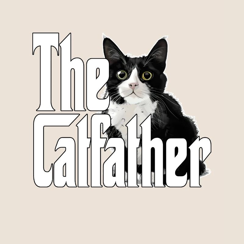 Chat Papa Le Catfather Crazy Cat Père Kitty Daddy