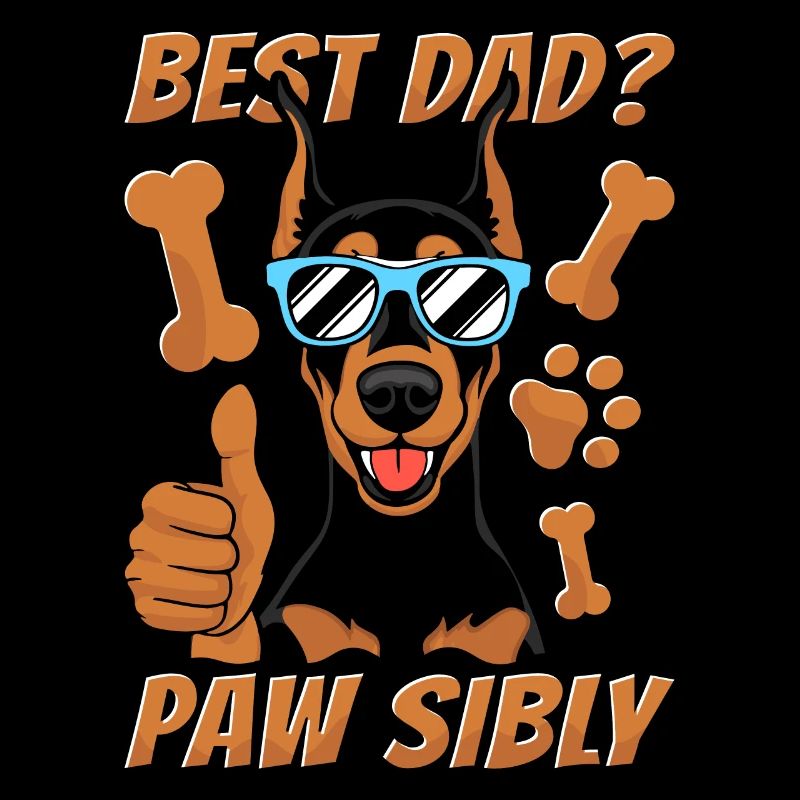 Doberman Père Meilleur Papa Pawsibly
