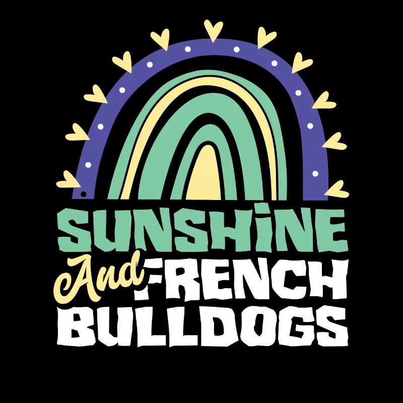 Boho arc-en-ciel soleil bouledogue français