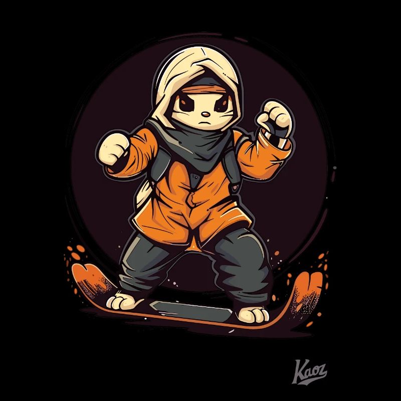 Oldschool Animals Snowboarding