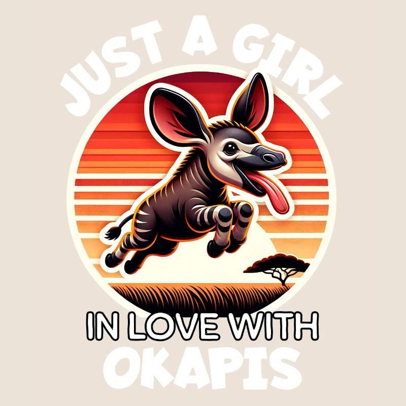 Mädchen Liebt Okapi