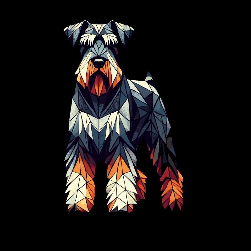 Art Géométrique Schnauzer Géant Schnauzers