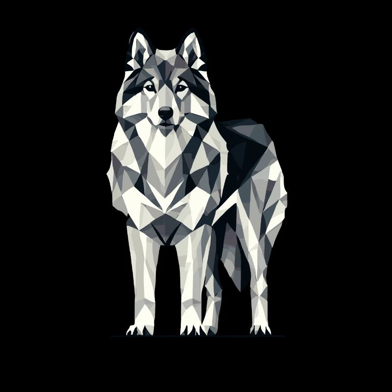 Geometric Art Norwegian Elkhound