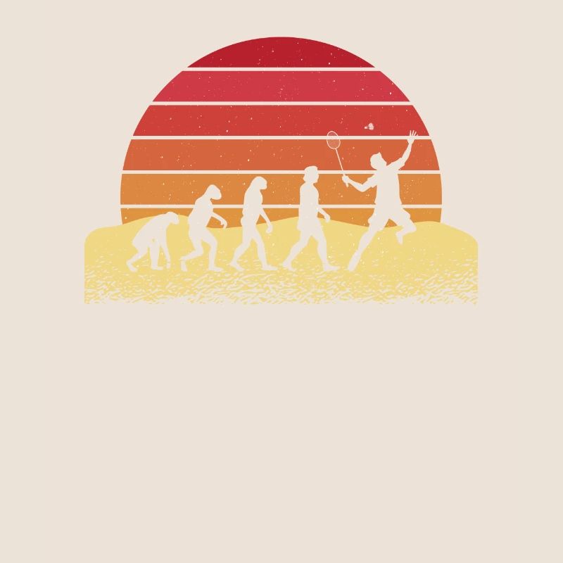 Evolution Badminton Retro Sunset Design