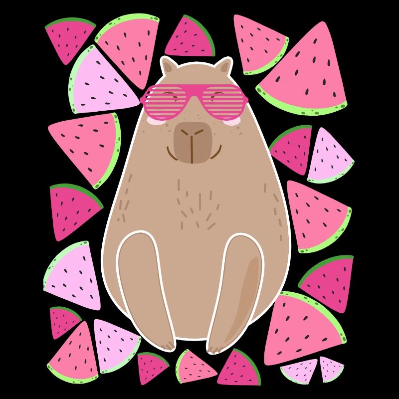 CAPYBARA- PASTÈQUE - ÉTÉ- LUNETTES