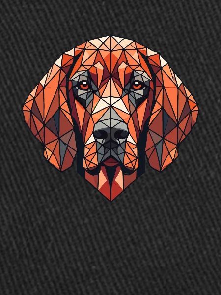 Geometric Art Redbone Coonhound