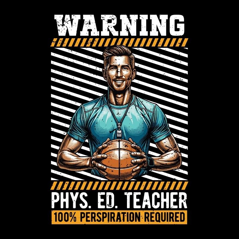 Éducation physique Instructeur Avertissement Phys. Ed. Enseignant Athlètes