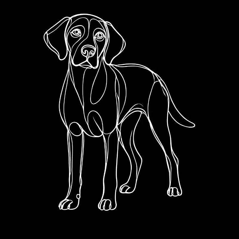 Linie Kunst Plott Hund Plott Hund