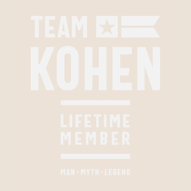 Team Kohen Lebenslanges Mitglied Lustiger Name Kohen