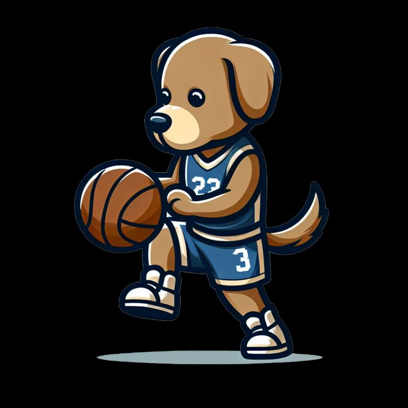 Chien de basketteur mignon