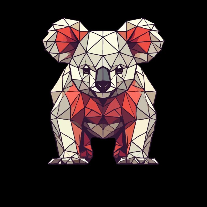 Geometrische Kunst Koala Koalas