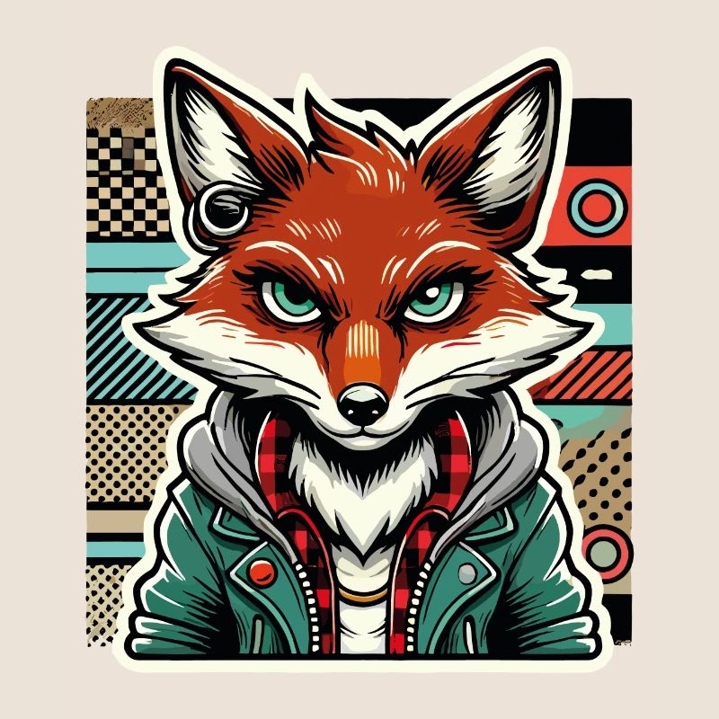 Retro Fox Hipster Design
