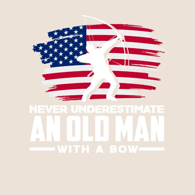 Old man with a bow archery