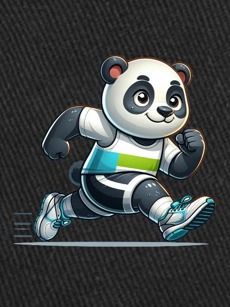 Mignon marathonien panda