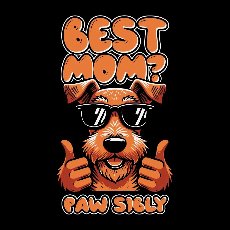 Airedale Terrier Mutter Best Mom Pawsibly