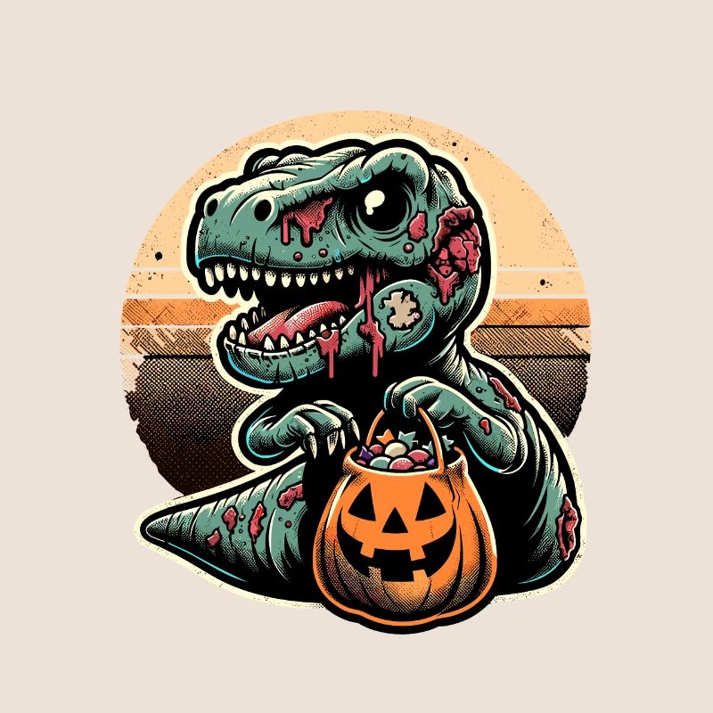 T-Rex Dinosaurier Süßes Oder Saures Halloween