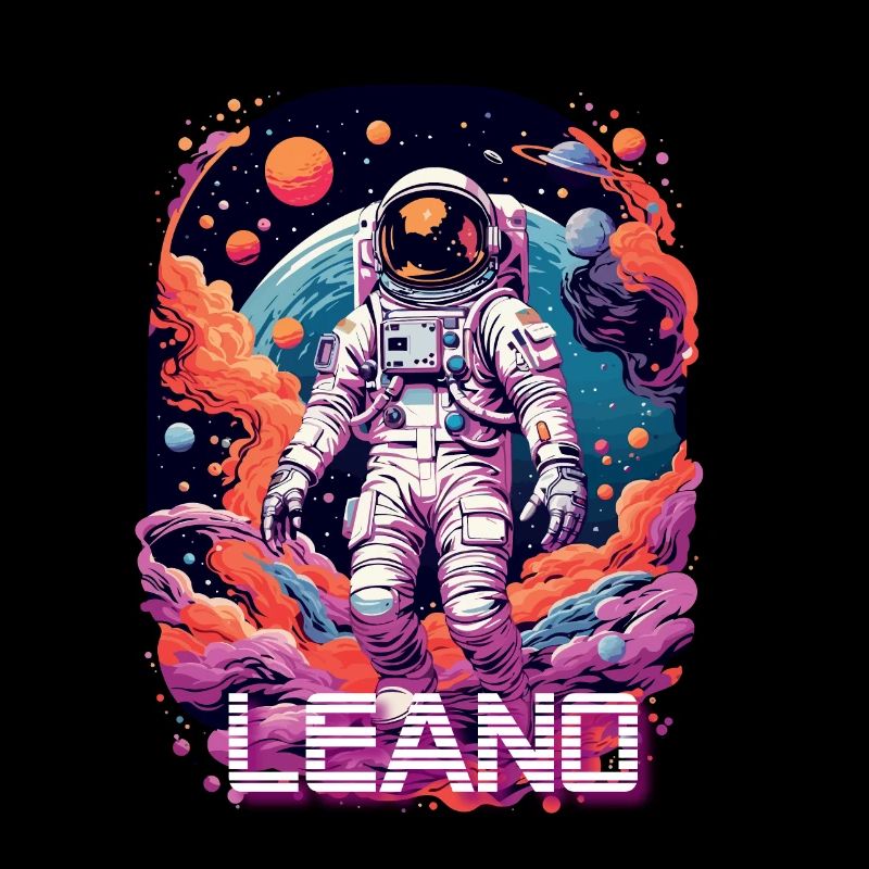 LEANO - Beau prénom de garçon avec astronaute cool