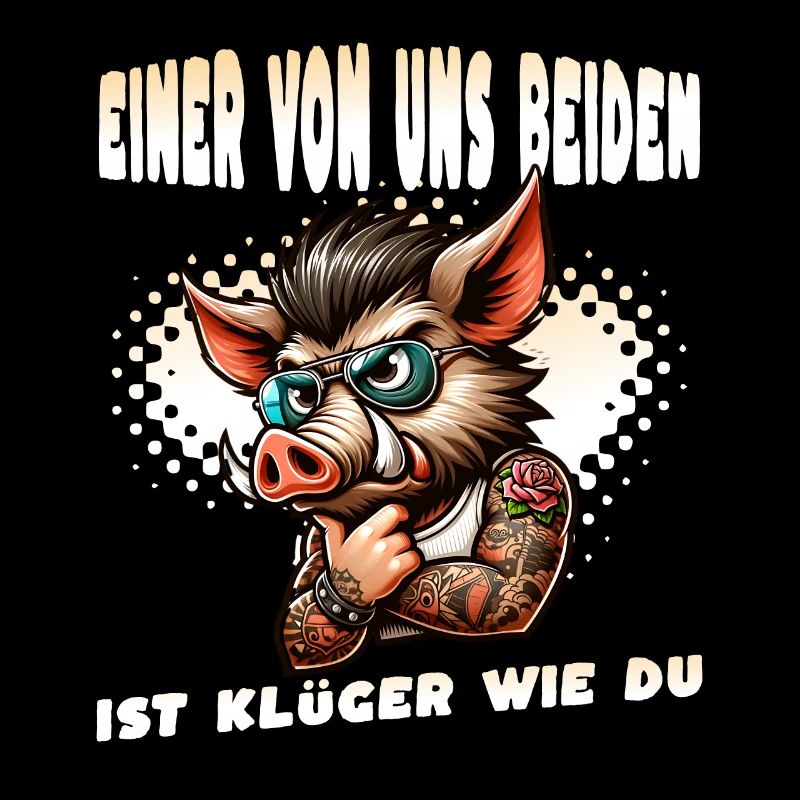 Lustiger Einer von uns beiden ist klüger als du