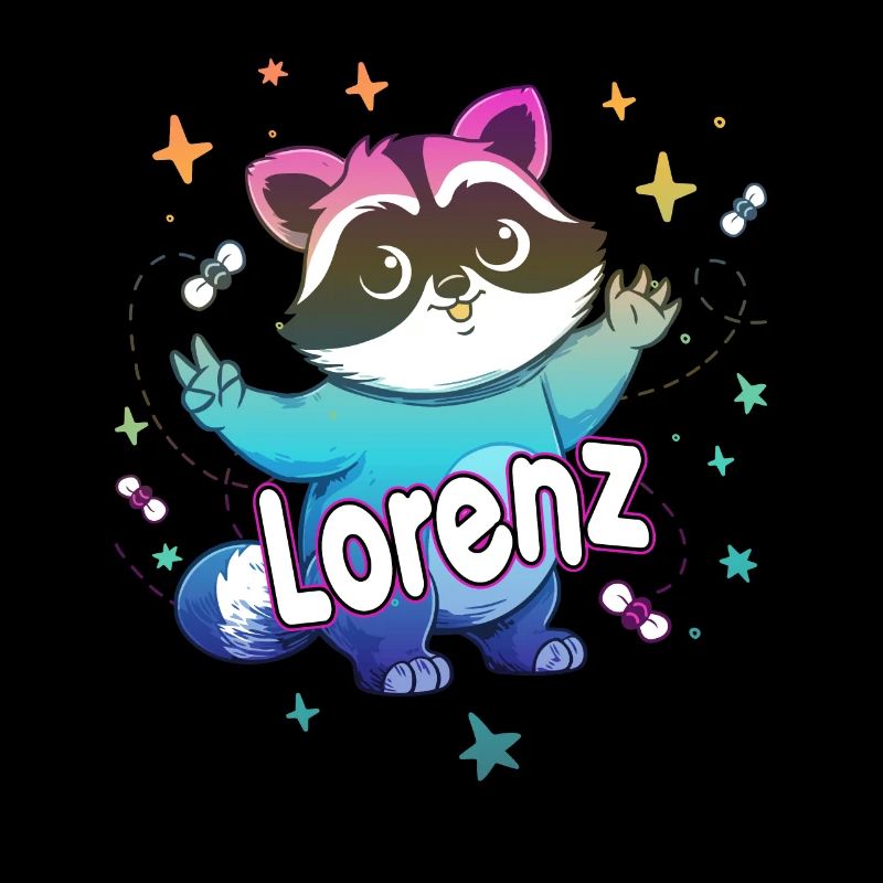 LORENZ - Schöner Jungen Name mit süßem Waschbär