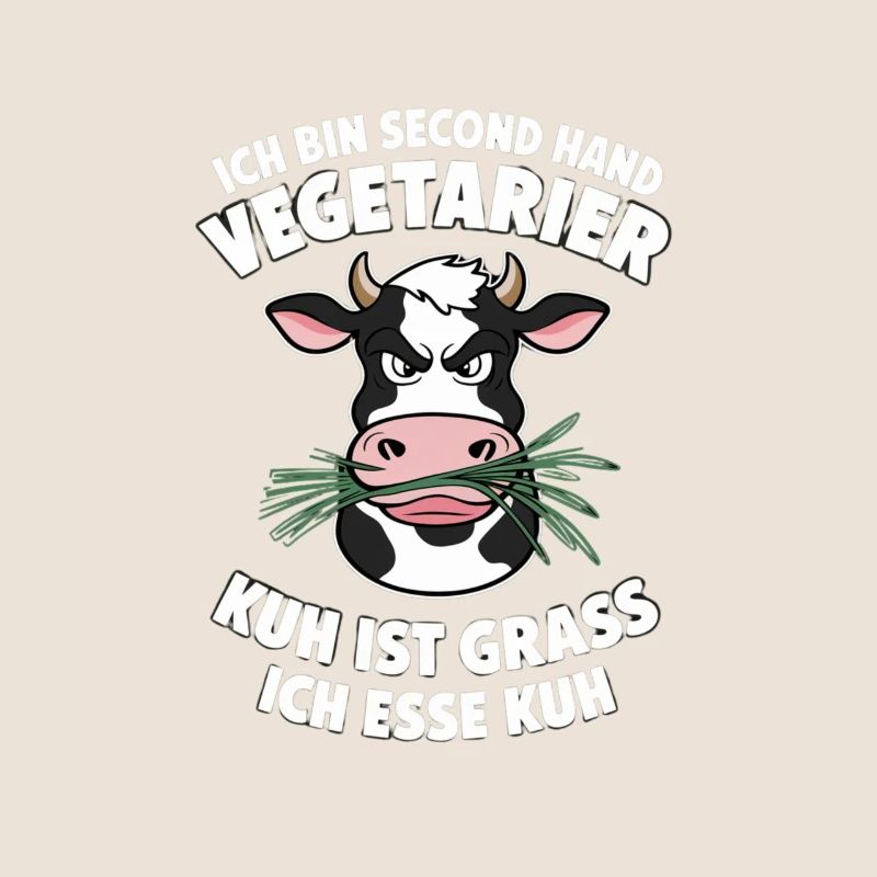 Ich Bin Second Hand Vegetarier Kuh Ist Grass Ich