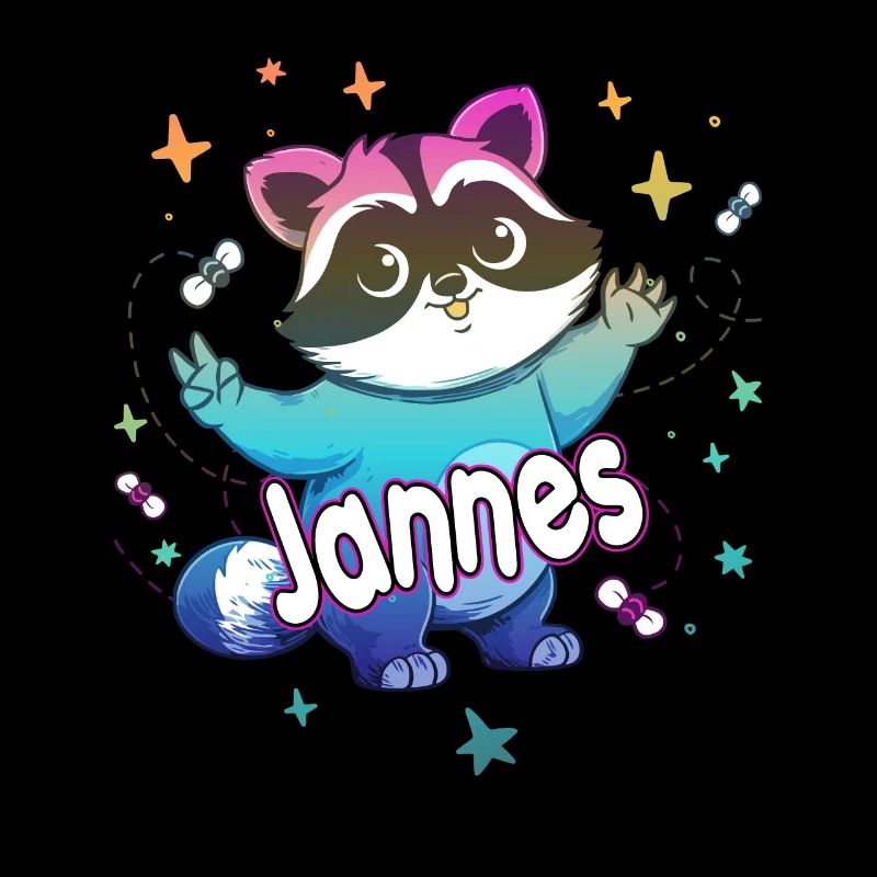 JANNES - Beau nom de garçon avec un raton laveur mignon