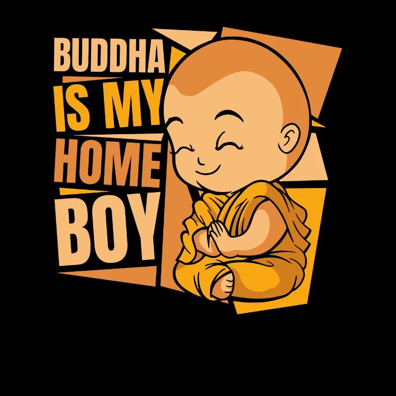 Bouddha est ma maison Boy Symbole de la statue bouddhiste