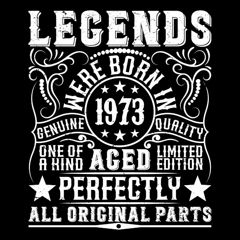 Legendary Since 1973 Birthday 1973 Born 1973
