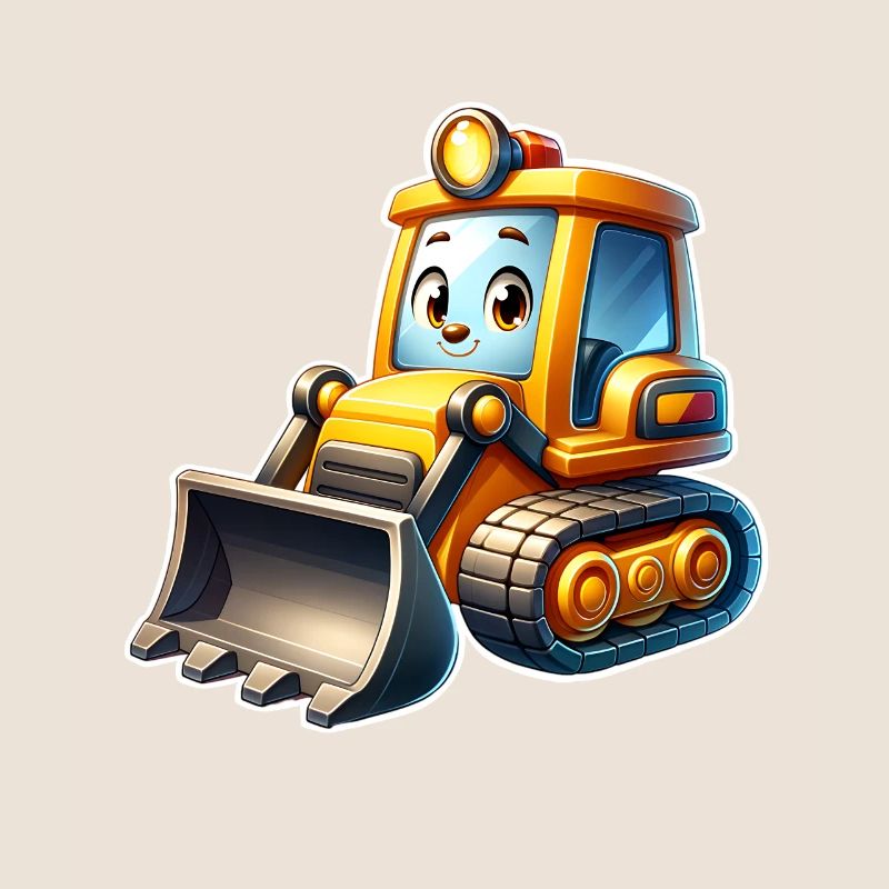 Bulldozer Wheel Loader Excavator Construction Site Kids