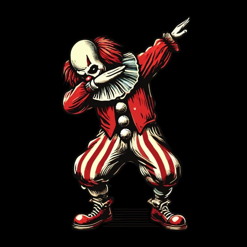 Creepy Dabbing Design Dabbing Clown