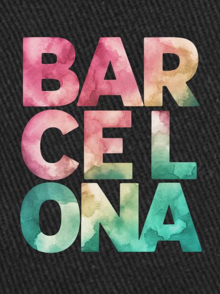 Souvenir de Barcelone Style Aquarelle
