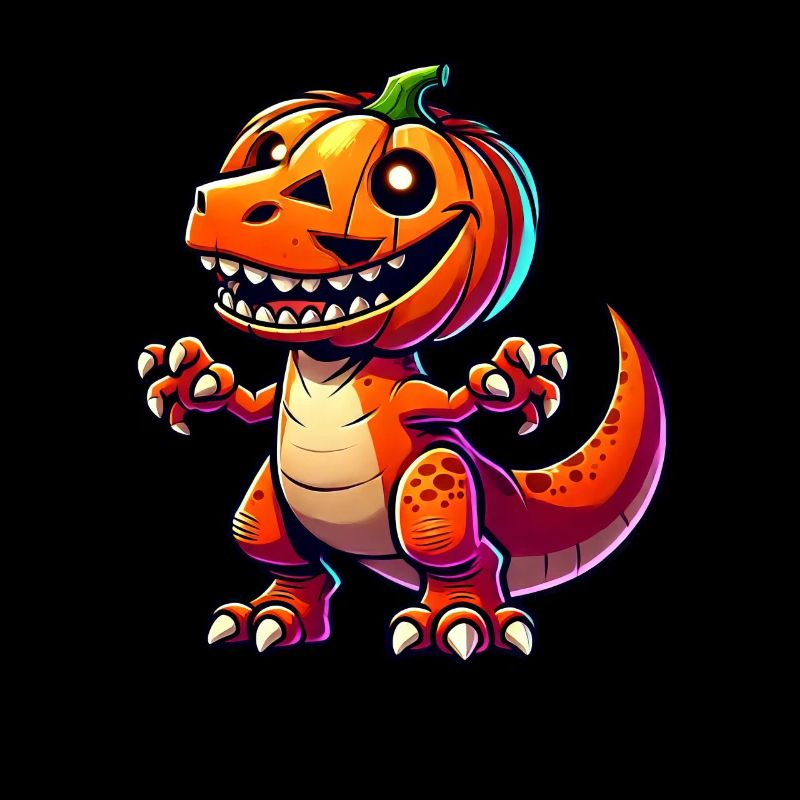 Funny Halloween T-Rex Dinosaur Comic