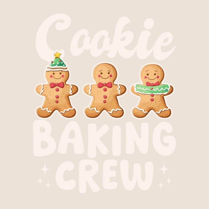 Funny Christmas Gingerbread Cookie Baking Crew