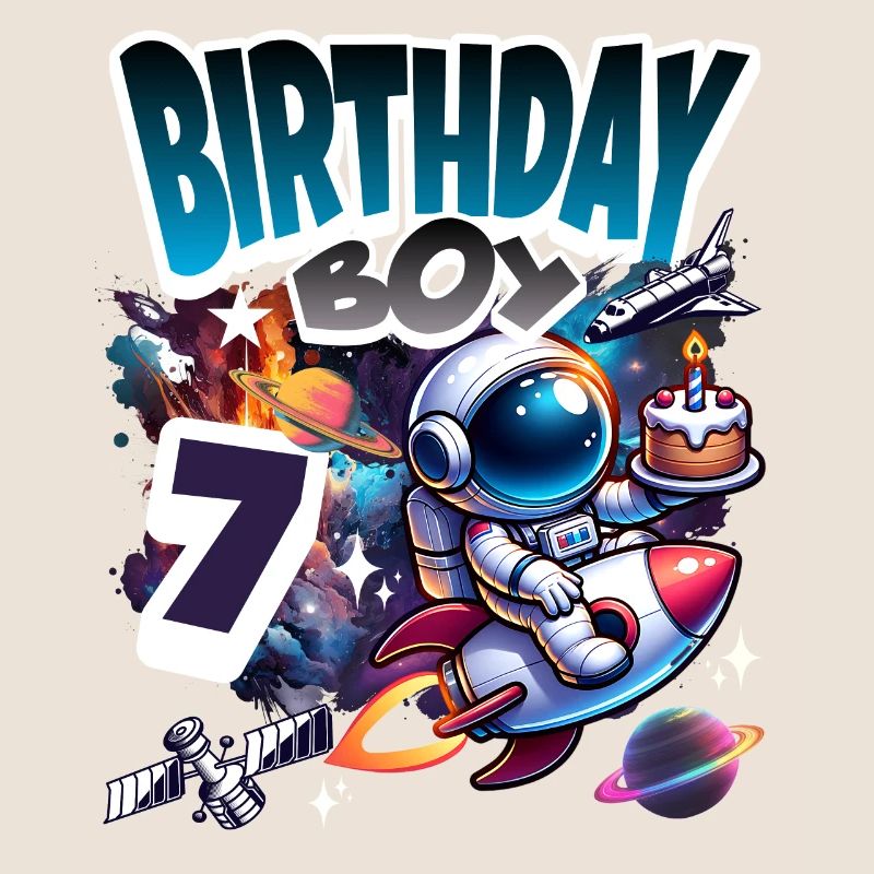 Astronaute 7e anniversaire Espace