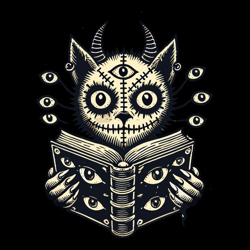 Teuflische Dämonen Katze Horror Katze Design