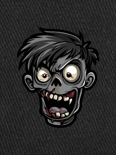 Zombie Halloween Comic Head