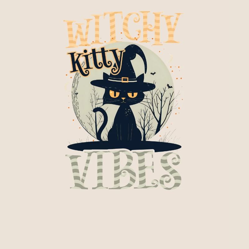 Halloween Chat Sorcière Kitty Vibes