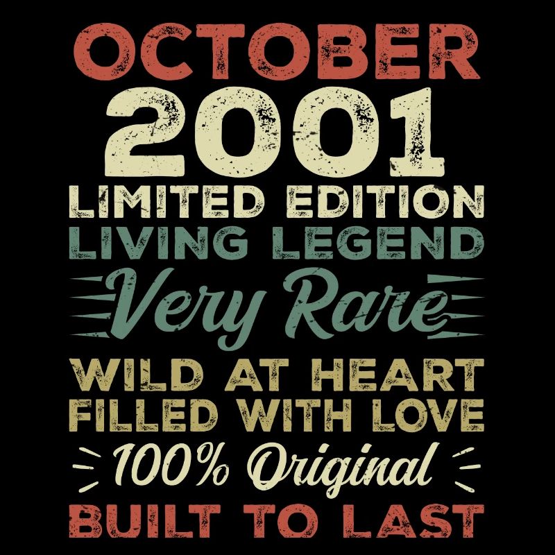 2001 October 2001 birthday October 2001 Original